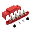 DC 12V-48V 250A Bus Bar Terminal Battery Power Distribution Block with Cover M8 Screw 4 for Automobile Boat RV Truck Automotive