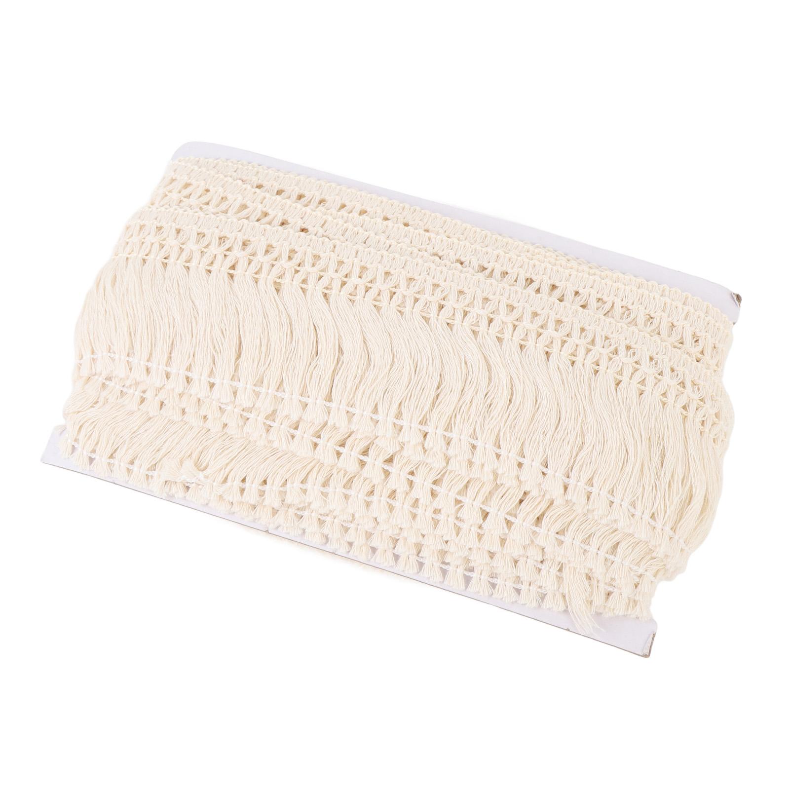 

1 рулон бахромы с кисточками, хлопковое кружево с кисточками, стильная швейная бахрома для одежды, абажуров