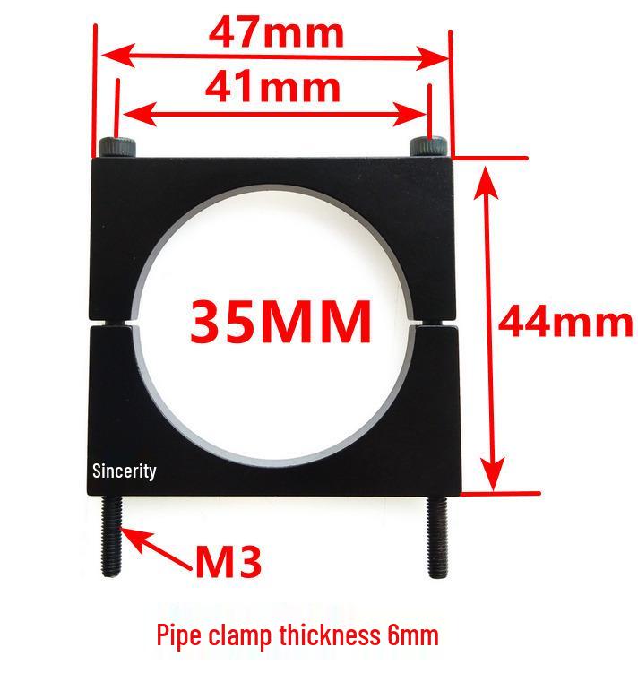 Double Hole Aluminum Alloy Tube Clamp - Air Line Panel Bracket for 1/4, 3/8, 1/2 Inch