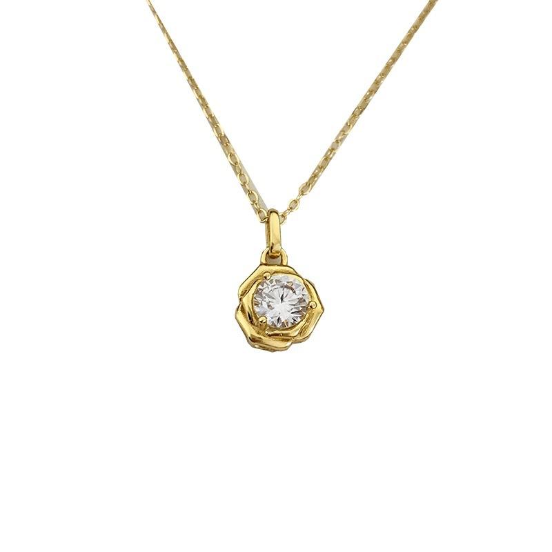 

Ожерелье Rose Ins для женщин из стерлингового серебра 925 пробы с бриллиантами, особый интересный дизайн, легкая роскошная цепочка на ключицу 925