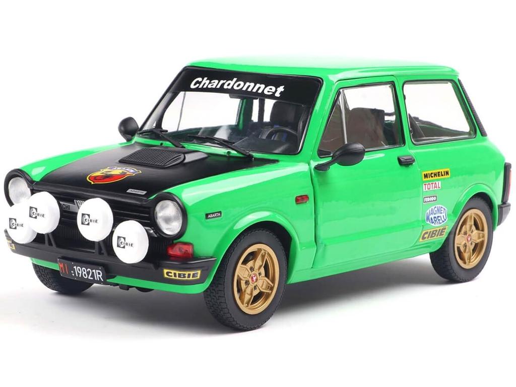 SOLIDO Scale Autobianchi A112 Abarth 1980 Complete Diecast Model Car S1803806 1/18 Mk.5 (Green)