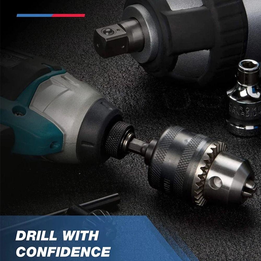 1 Set 1/2-20UNF Aufnahme Schlagbohrschrauber Bits mit Bohrfutter Schlüssel Bohrfutter Umwandlungsadapter Bohrfutter