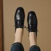 Móda 2024 Nové Lodičky Oxfords Jarní Boty pro Ženu Pravá Kůže Brogues Vintage Šněrovací Mokasíny Ležérní Ručně Vyráběné Černé Dámské Boty