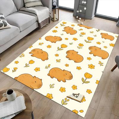 1PC Potato Flowers Extra Large Non-Slip Floor Carpet, Office, Family, Bedroom, Studio - Large Area Rug Indoor Rugs, Vibrant Colors-W237