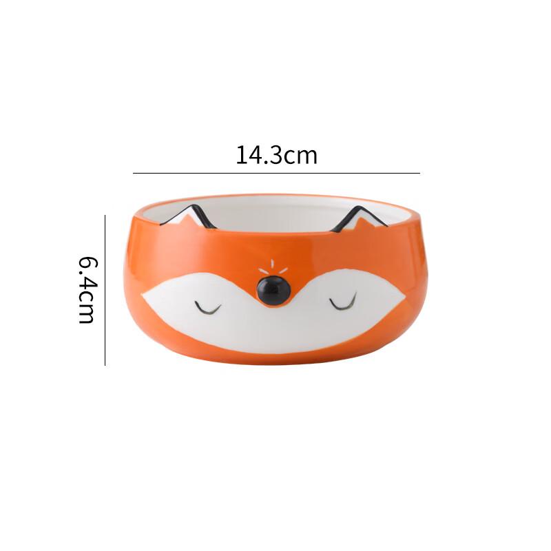 Abayins Mehrzweckschale aus Keramik mit Cartoon-Fuchsmotiv
