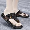 Hot Sale Men'S Sandals Genuine Leather Men Summer Shoes Leisure Slippers Flip-Flops Men Comfortable Footwear Soft Sandal