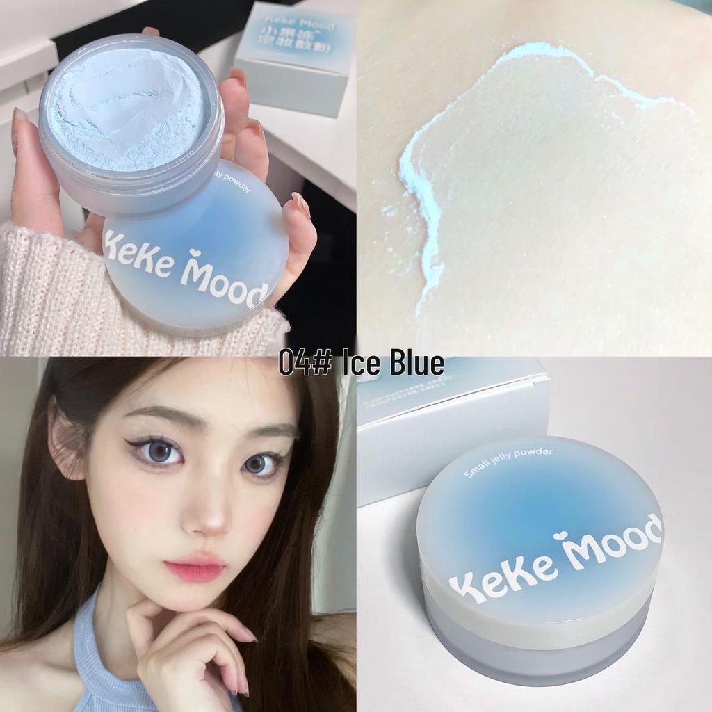 KeKeMood Oil-Control Jelly Honey Loose Setting Powder - Long-lasting, Waterproof, Sweatproof, Lightweight & Non-Transfer.