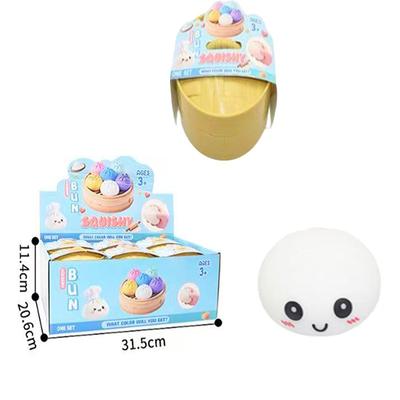 Steamed Stuff Bun Anti-Stress Ball Fidgets Toy Dumpling Squishies Gentle Slowing Rebound Foam Toy Ultra-Soft Decompression