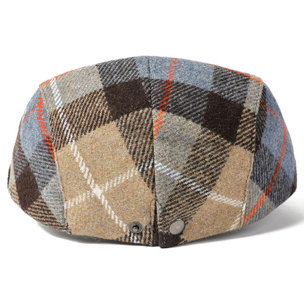 HT4319 Berets Autumn Winter Caps for Men Women Plaid Beret Caps Artist Painter Wool Beret Hat Male Female Flat Caps