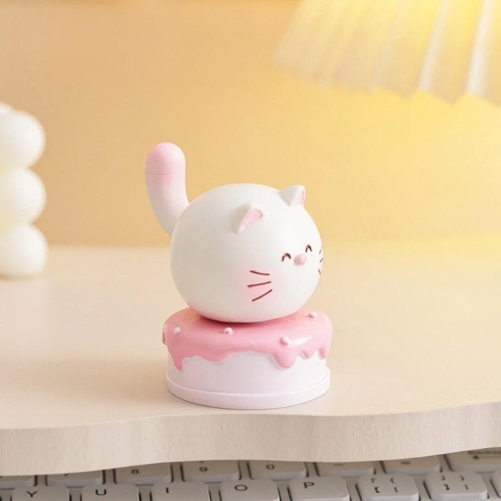 Exquisite Kitty Rotating Figurine Multicolor Table Ornament Cute Siamese Cat Statue  Car Ornaments