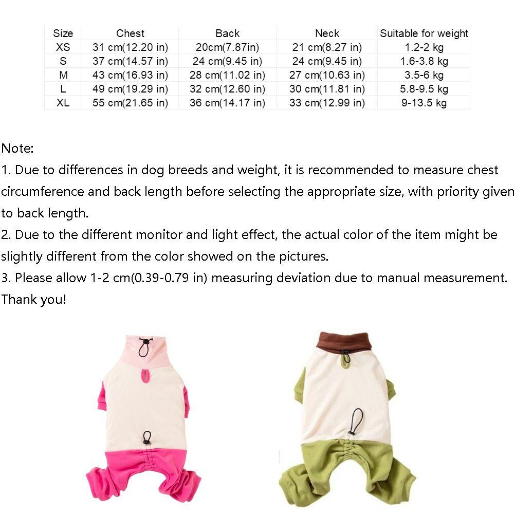 Warm Puppy Jumpsuits Windproof Dog Pullover Lightweight Dog Four-Legged Apparel  Daily Wear