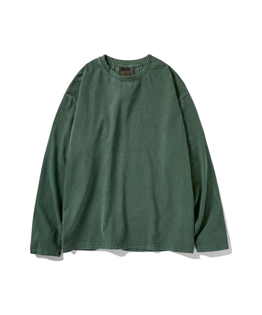 Peullukeu Pigment Long Sleeve T-Shirt Blue Green Flt701