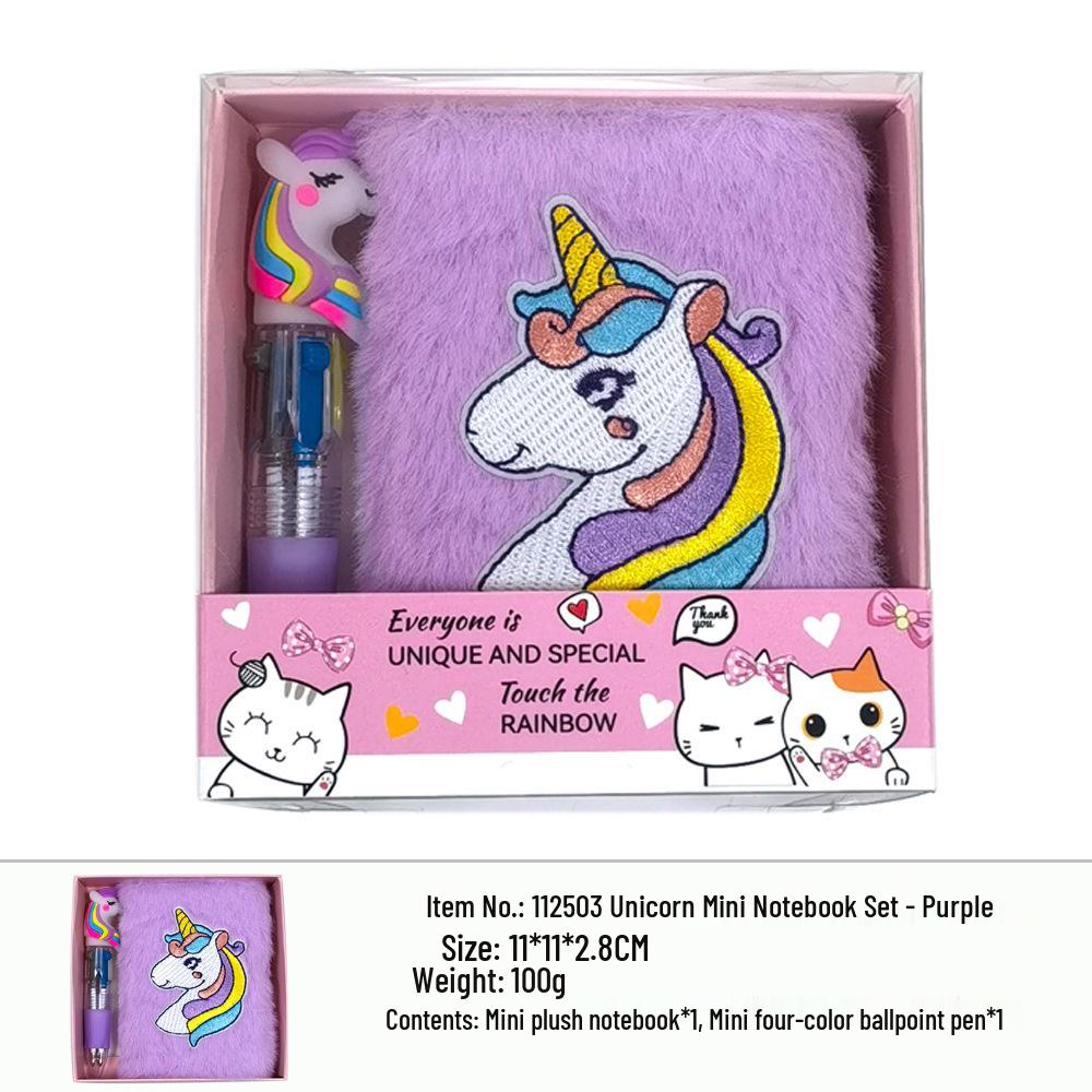 Unicorn Pony Plush Stationery Set: Notebook, Planner & Gifts
