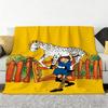 Animation P-Pippi L-Langstrumpf Werfen Weiche Gemütliche Flanell-Kuscheldecke für Sofa Schlafzimmer und Mehr