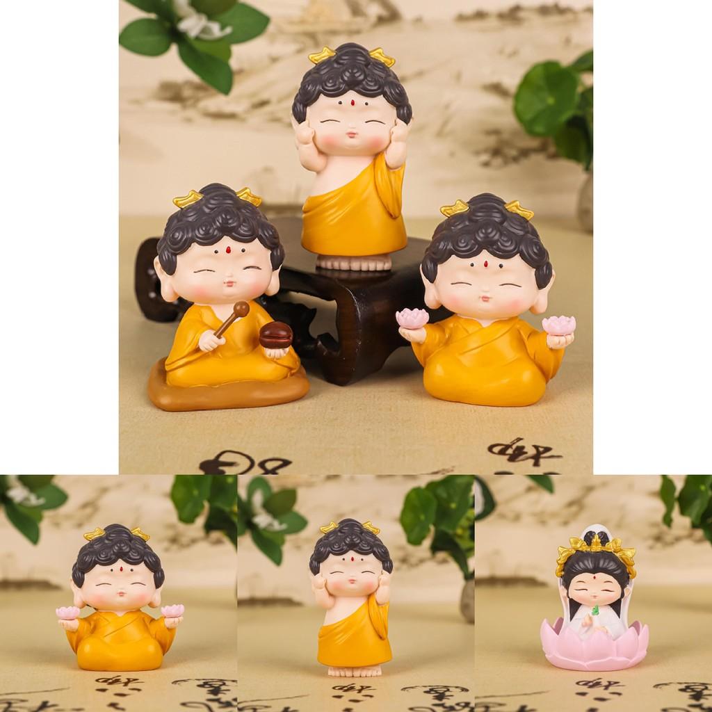 Adorable Resin Blessing Buddha Car Ornament For Home And Office Desk Decoration