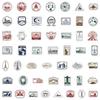 50 Postmark Graffiti Stickers: Cartoon Decor for Laptops, Suitcases, Phones, and Cups