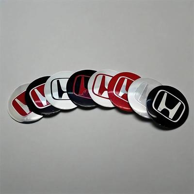 4PCS 56/60/65mm Car Wheel Hub Center Cap Logo Emblem Sticker for Honda Civic Accord CR-V Fit HR-V Odyssey Auto Accessories