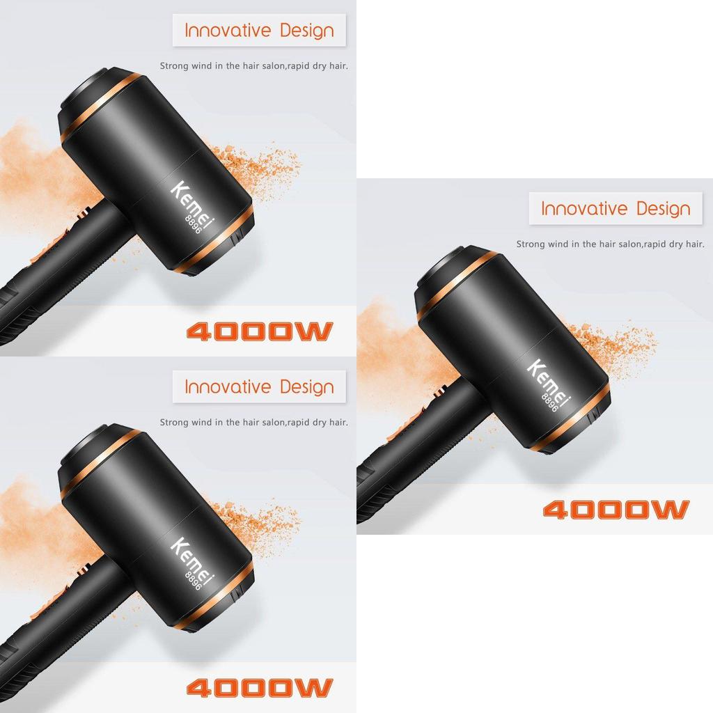 Professional Salon Negative Ionic Hair Dryer Powerful 4000w Electric Hot/cold In Black