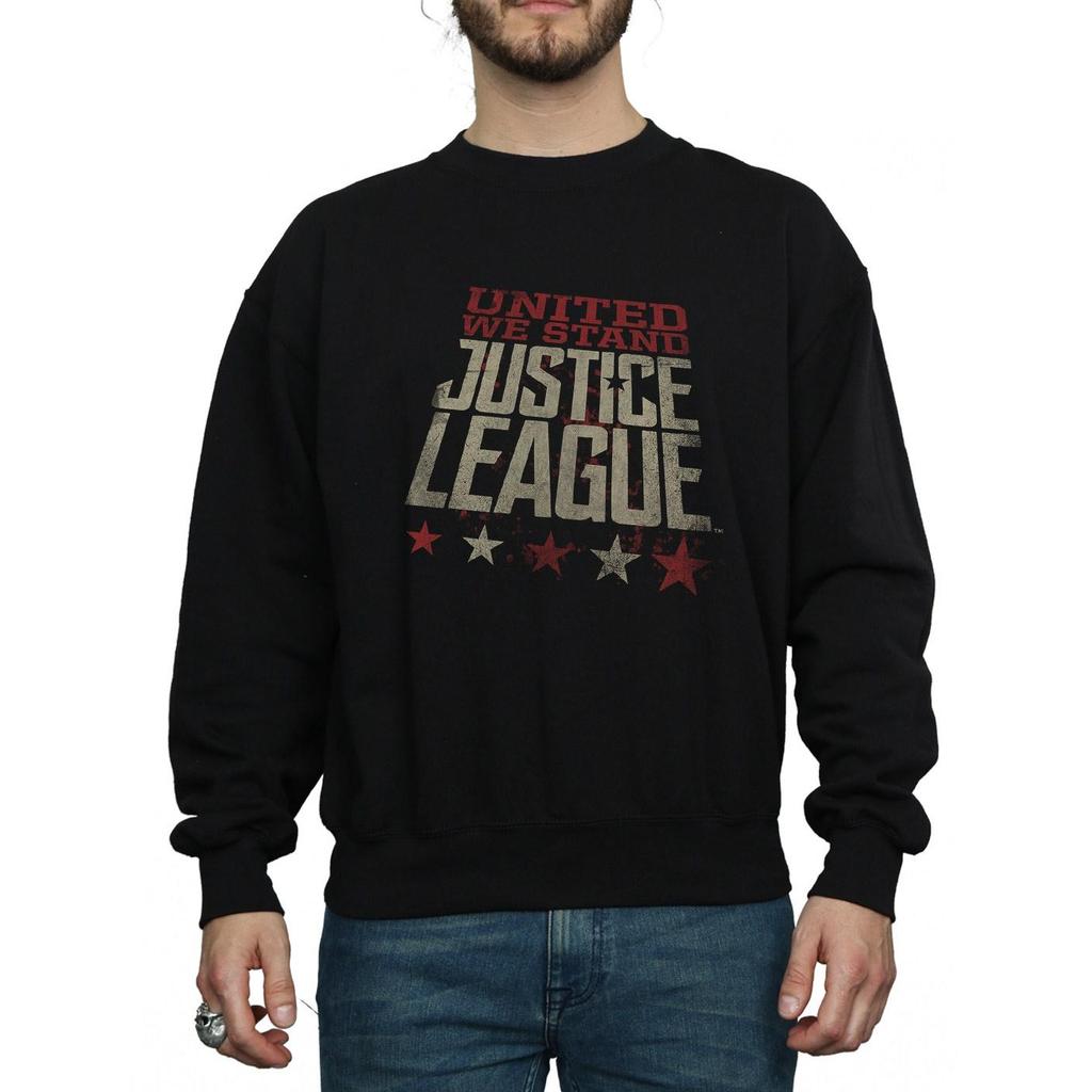 DC Comics Mens Justice League Movie United We Stand Sweatshirt