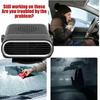 Car Heater Fan Adhesive 12V 150W/24V 260W Defogger Electric Heater Car Interior Air Purification Heater Rotatable for Windshield