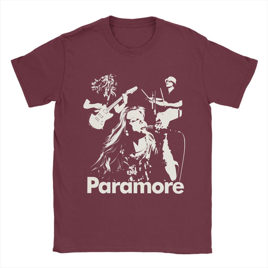Paramore Band Cotton T Shirt For Mens Summer  Funny T Shirts Crew Neck Leisure Tees Oversized Pattern Clothing