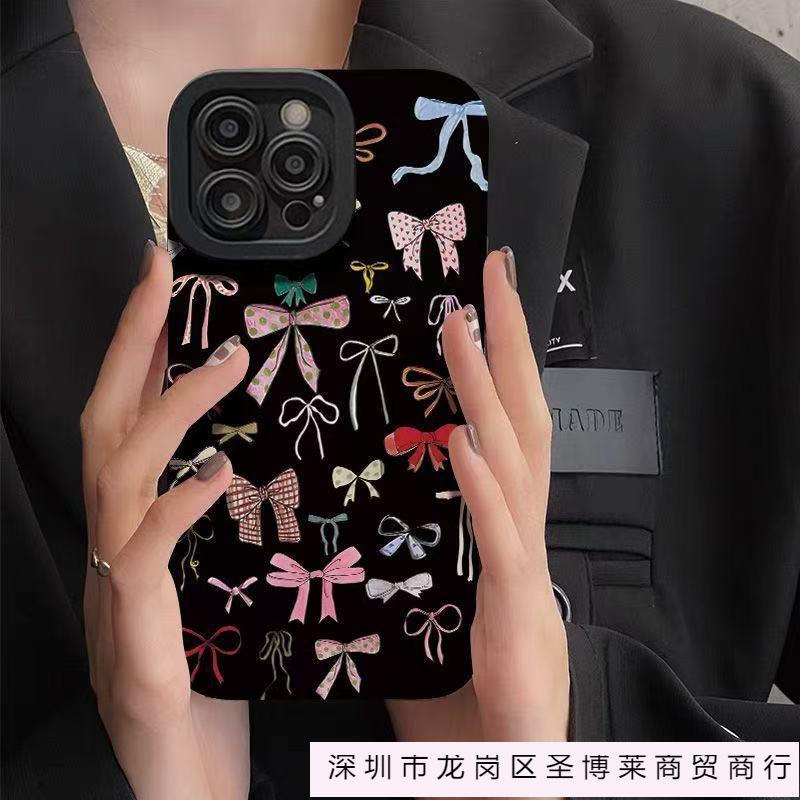 Bow illustration is suitable for Apple 17 mobile phone case iPhone16/15/14 simple 13 new 12 anti-drop 11PM