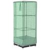 Vidaxl Raised Planter with Greenhouse, Rattan Look, 40X40X123 Cm