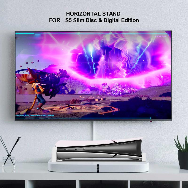Game Console Horizontal Bracket Stand Ps5 Base Stand Compatible With Ps5 Slim/Ps5 Pro Base Holder For Ps 5 Console