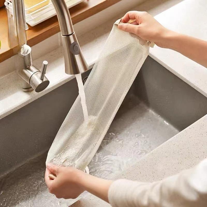 Bottom Open Hanging Storage Bag Multi-functional Large Capacity Wall Hanging Organizer Onion Ginger Garlic Garbage Storage Bags