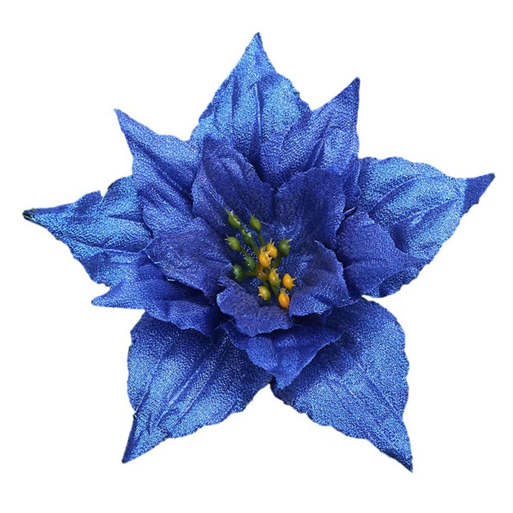 Třpytivé vánoční poinsettie závěsné květiny vánoční večírek stromová dekorace párty