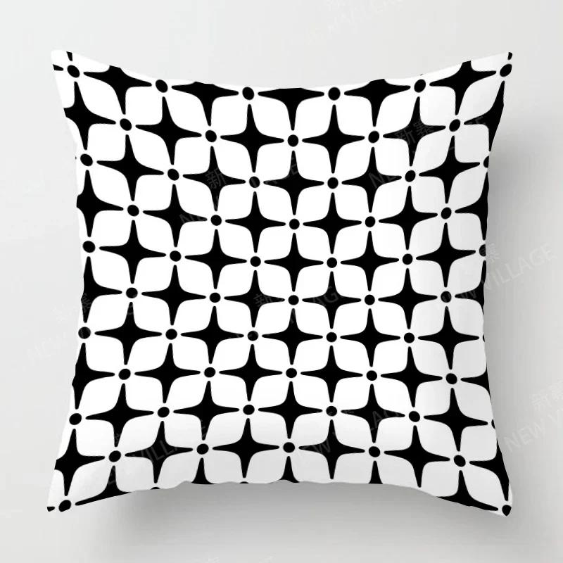 Nordic Fall Home Decor Autumn Throw Pillow Case Sofa Cushion Cover Modern  Geometry