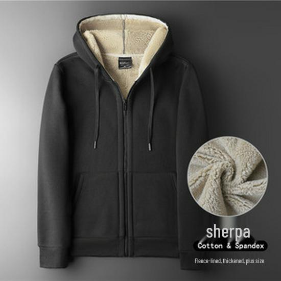 Men's Double-Sided Fleece Crew Neck Thick Thermal Sweatshirt 