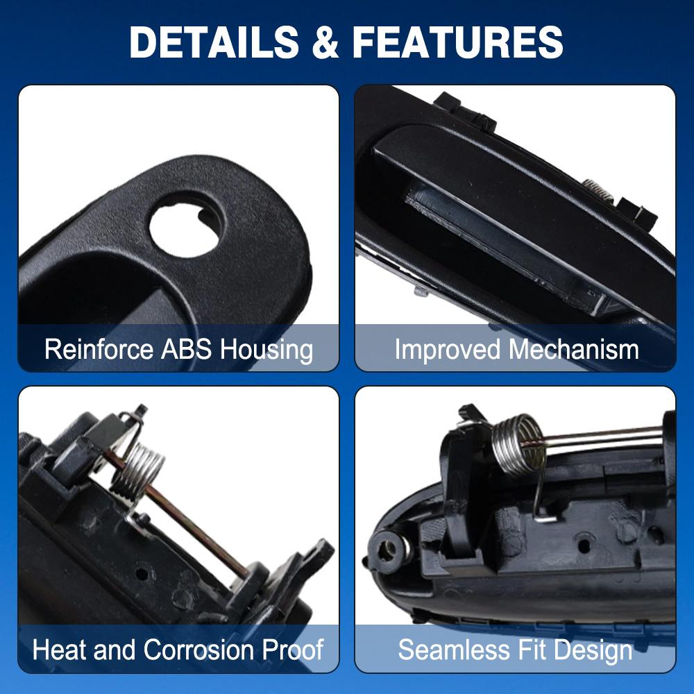 Car Front Rear Left Right Exterior Door Handle For Toyota Corolla Geo Prizm1993-1997 RAV4 1996-1997 LHD 69220-12160, 6921012160