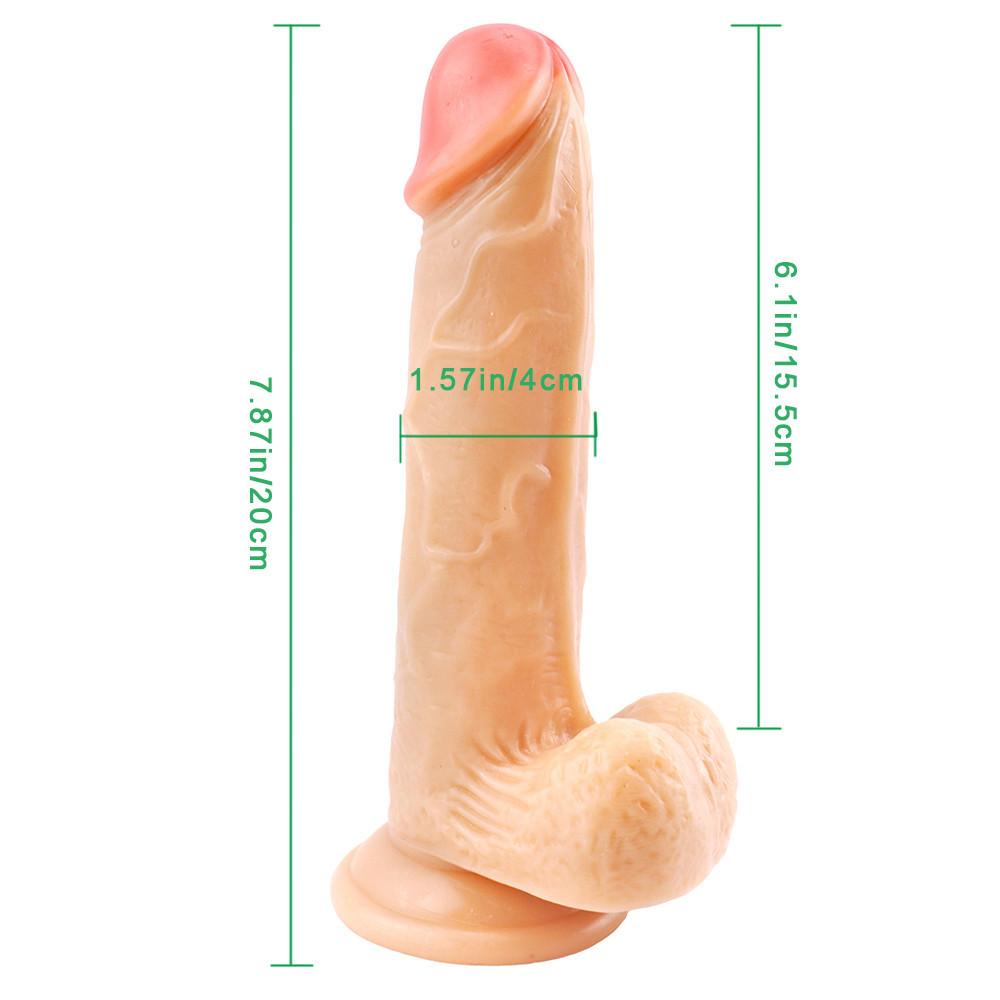 Charming Dildo Realistic Fake Dick with Simulated Penile Sucker for Women Mutual Masturbation Erogenous Sex Toys