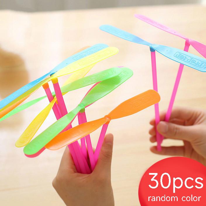 

Classic traditional plastic bamboo dragonfly hand push PaddlePaddle outdoor sports game children s educational rotary toys