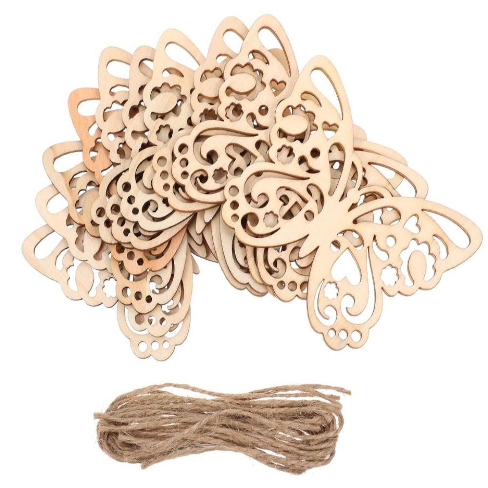 10pcs 90mm*69mm Unfinished Wooden Cutouts Wood Blank Wooden Ornaments  Hanging Ornaments