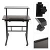60cm Adjustable Height Stand Up Laptop Desk Computer Standing Desk with Rollers Laptop Computer Stand Desk Stand Up Laptop Desk