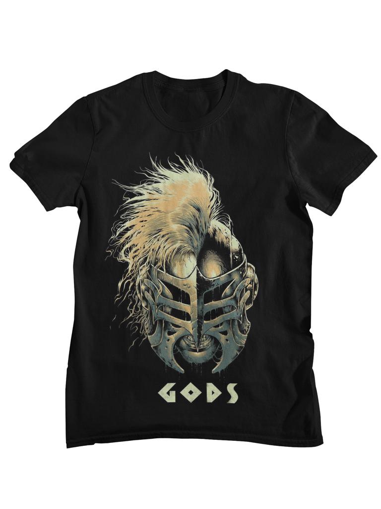 Retro 90s Bitmap Game Men Classic Fantasy Knight Helmet Cotton Short Sleeve Streetwear Tee