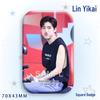 Thai Star PP Lin Yikai Konzert Support-Abzeichen: Lasergeschnittenes quadratisches Broschenornament