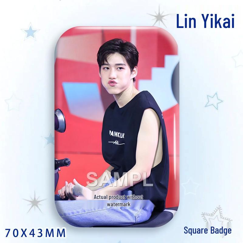 Thai Star PP Lin Yikai Konzert Support-Abzeichen: Lasergeschnittenes quadratisches Broschenornament