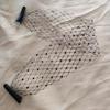 Retro British Black Rhinestone Eye Mask Veil - Handmade Mesh Hair Accessory