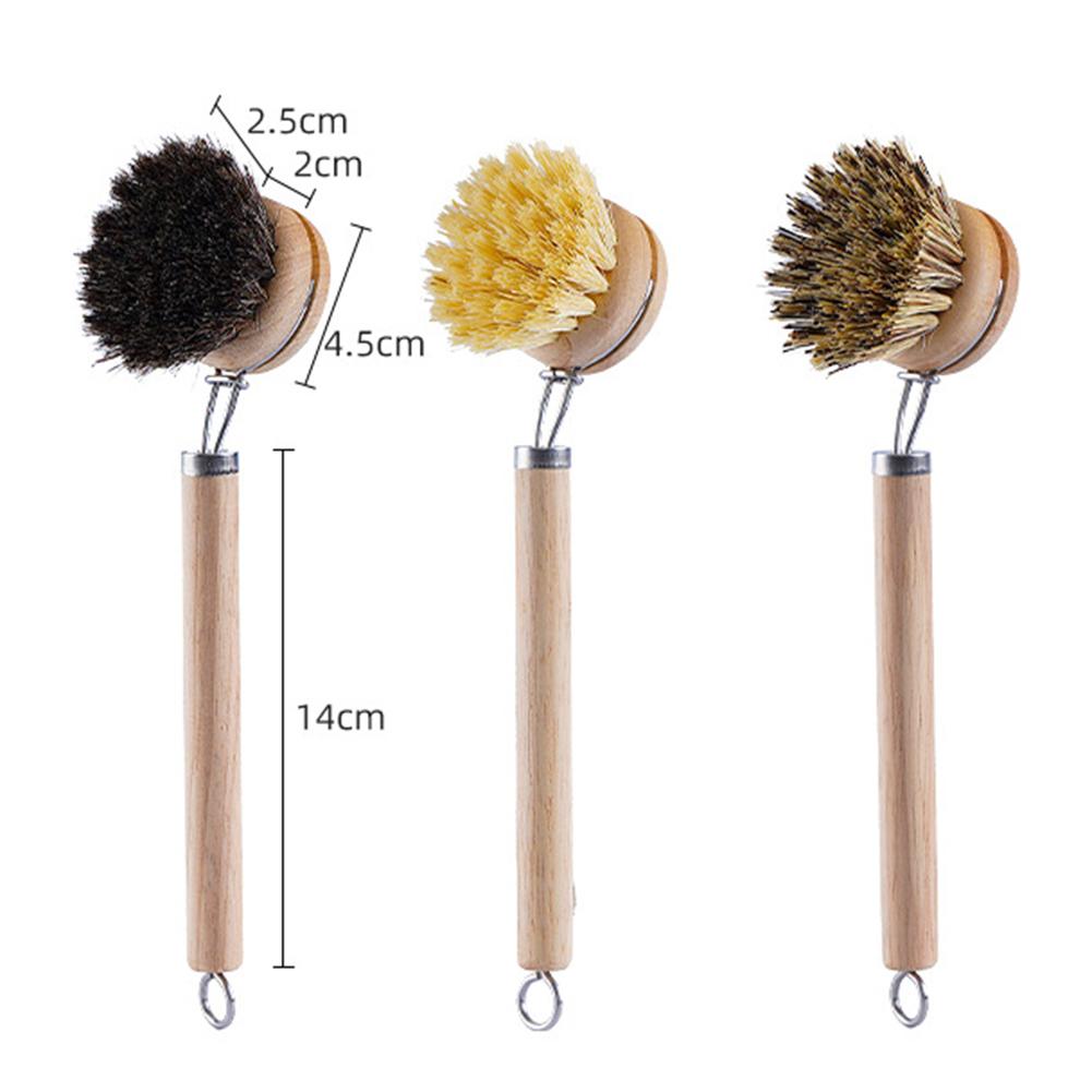 Long Handled Pot Brush Can Hang-Type Dishes Brush Kitchen Accessories
