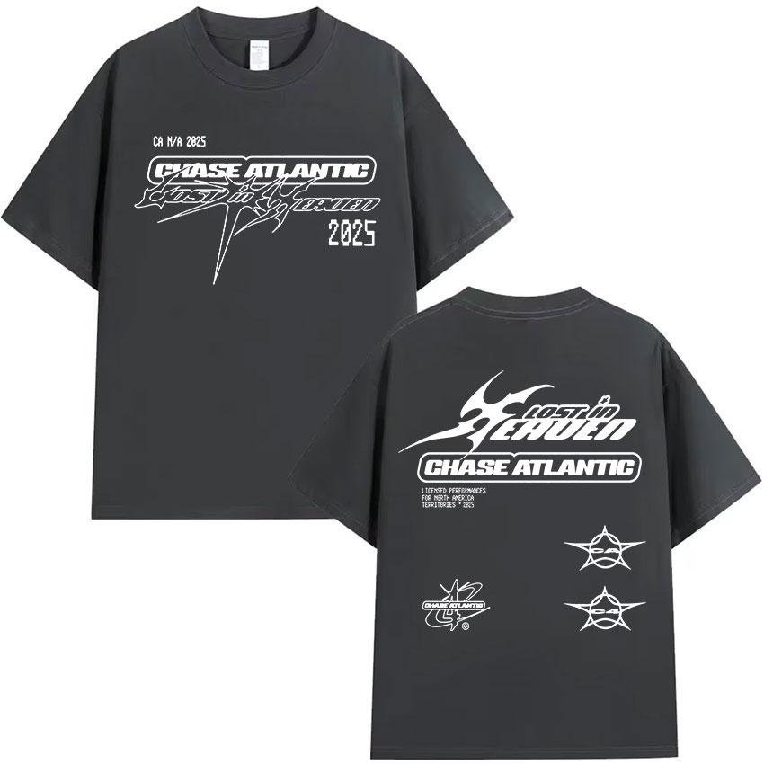 Chase Atlantic Lost In Europe and UK Tour 2025 T Shirts Men's Hip Hop Rock Band Clothing T-shirt Man 100% Cotton Oversized Tees