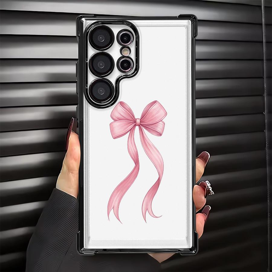 Phone Cover Funda Case for Samsung Galaxy 25 S24 FE Note 20 Ultra S23 S22 Plus S25Edge S20 Ultra S21 Fashion Pink Bow