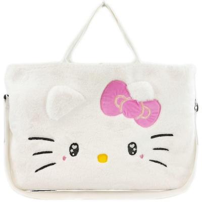 Yasuda Tsusho Bolsa Boston de Pele Hello Kitty Altura x Largura Superior 69 x Largura Inferior 54 x Fole Inferior 13 x Circunferência da Alça 46 x Altura da Alça 15cm