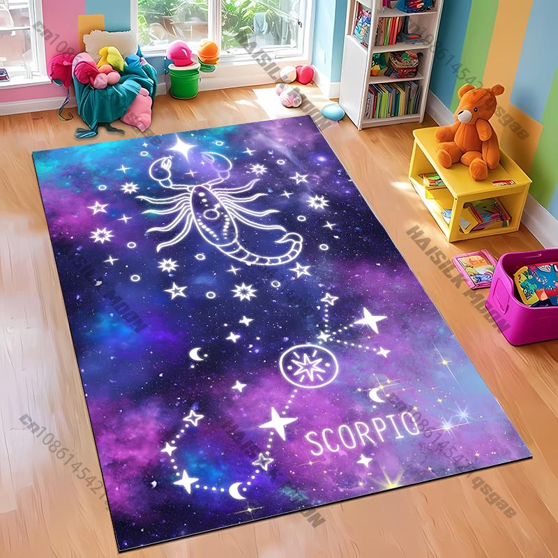 Scorpio Constellation Rug for Stargazing Decor Carpet for Home Sofa Bedroom, Gift Mats
