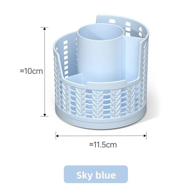 Вращающийся сетчатый тубус для хранения крема для лица, настольный контейнер синий