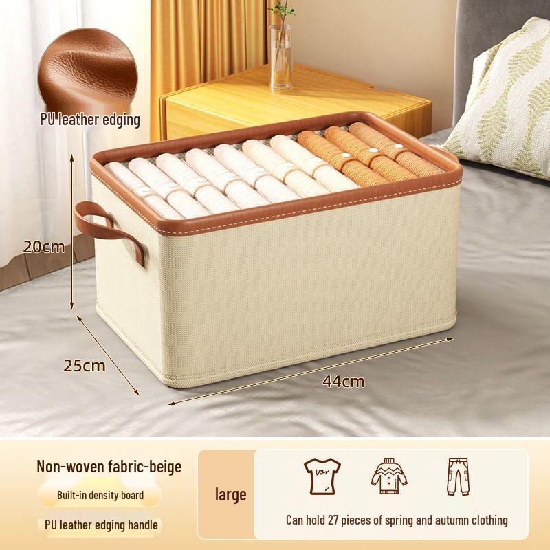 Wardrobe Storage Box: Cotton Linen Foldable Organizer for Clothes and Pants