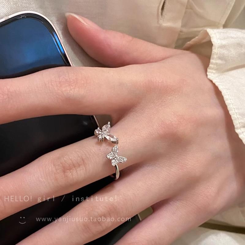 Premium Butterfly Zircon Women’s Ring: Luxury, Niche, Fashionable, Simple Index Finger Design