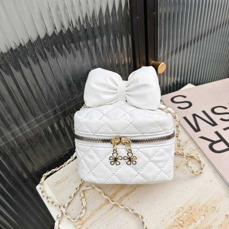 Fashionable Women's Butterfly Knot Handbag Soft Quilted Tote In Various Colors